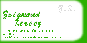 zsigmond kerecz business card